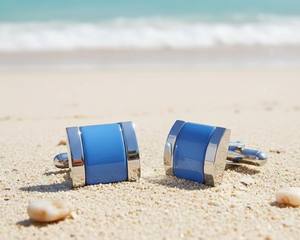 Gemelos de Lujo para Hombre |   Mancuernillas Personalizadas de Acero Inoxidable y Plata de Ley 925 con Logotipo para Bodas y Negocios - Product Image 2