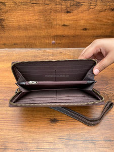 กระเป๋าสตางค์หนังแท้สำหรับผู้หญิง, กระเป๋าคลัทช์มีสไตล์สไตล์สไตล์ตะวันตก - Product Image 5