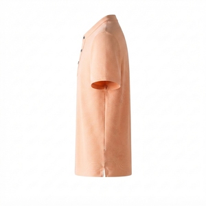 Chemise en lin tricoté haut de gamme pour homme, légère, anti-humidité, broderie personnalisée, OEM, vente en gros, style décontracté chic, douce - Product Image 3