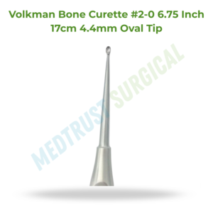 Cureta ósea Volkman de 6.75 pulgadas (17 cm), instrumento quirúrgico ortopédico para desbridamiento y curetaje óseo - Product Image 2