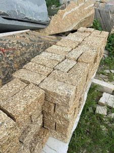 Pierre de pavage en granit jaune de haute qualité, naturelle et brisée, pour revêtement mural extérieur, façade, parc - Product Image 3