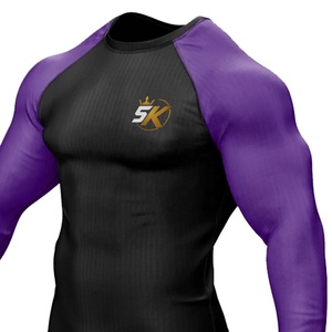 5 Sports Unisexe Adultes MMA Rash Guard Manches Longues Ajusté Anti-humidité Séchage Rapide Respirant 220g Haut d'Arts Martiaux Mixtes - Product Image 6