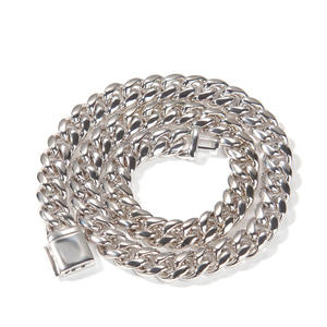 Cadena de Plata Estilo Hip Hop, Collar de Eslabones de Plata 925 para Hombre y Mujer - Product Image 2