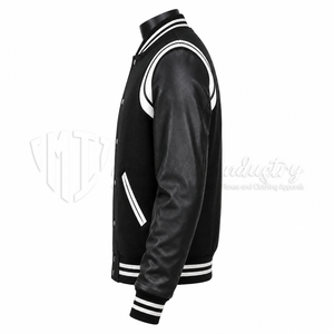 Chaqueta Universitaria de Lana y Cuero Personalizada, Chaqueta de Béisbol Premium, Fabricante de Marca Privada OEM - Product Image 5