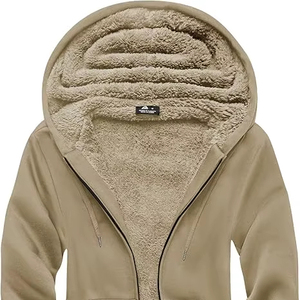 Sweat-shirts à capuche à manches longues de haute qualité pour hommes, sweat-shirt en sherpa, sweat-shirt chaud d'hiver - Product Image 4