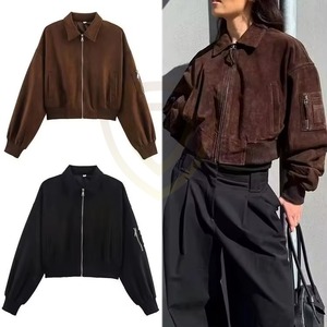 Fully Customized Ladies <b>Suede</b> Leather <b>Jacket</b> New Style 2026 Trendy <b>Suede</b> Leather <b>Jacket</b> For Women's - Product Image 1