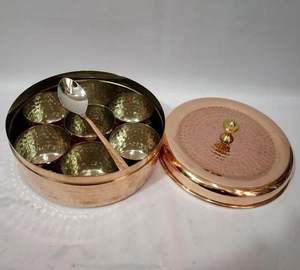 Boîte de rangement en laiton poli de conception nouvelle pour les épices de cuisine, boîtes en métal artisanales, décoration pour la table - Product Image 4