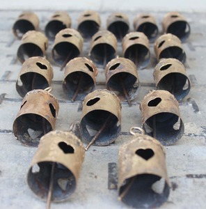 Best Selling Heart Shaped Iron Metal Tin Love Bells Set <b>Rustic</b> Hanging Decor for <b>Door</b> Window and Balcony Available for Sale - Product Image 1