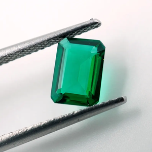 Piedra Preciosa Verde Zambiana de Corte Esmeralda Cultivada en Laboratorio, Facetada, Suelta, 0.75 Ct, HAYAAT GEMS, 7x5x2.5mm, para Joyería - Product Image 3