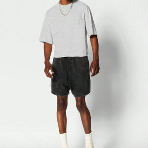 Camisetas de estilo urbano para hombre, corte holgado, hombros caídos, 100% algodón, camisetas deportivas para chico, cuello redondo, camiseta holgada para hombre, OEM - Product Image 3