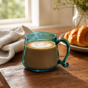 Tasse à café/thé en borosilicate de 300 ml, faite à la main, avec logo personnalisé, pour cadeaux d'entreprise et kits de bienvenue promotionnels - Product Image 5