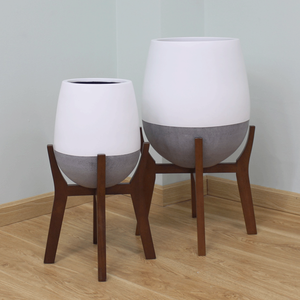 Macetero de Fibra de Piedra Hecho a Mano con Soporte para Decoración del Hogar, Venta Directa de Fábrica, con Etiqueta Personalizada - Product Image 2