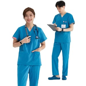 Tenues d'hôpital personnalisées de haute qualité pour femmes, ensembles deux pièces en toile pour infirmières, en promotion - Product Image 1