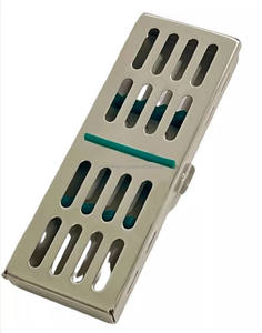 ถาดใส่เครื่องมือฆ่าเชื้อทางทันตกรรมแบบแมนนวล OEM ODM ทำจากสแตนเลส พร้อมด้ามจับตามหลักสรีรศาสตร์ สำหรับคลินิกและโรงพยาบาล บรรจุเครื่องมือได้ 5 ชิ้น - Product Image 2