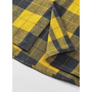 2025 Men's Casual Plaid Flannel <b>Hoodies</b> Button Down Long Sleeve <b>Lightweight</b> Shirts Jackets - Product Image 4