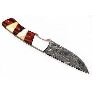Couteau pliant en acier Damas MAYSARA IMPEX de haute qualité, 18 cm, multifonctionnel, avec étui en cuir, support OEM personnalisé, pour l'extérieur - Product Image 1