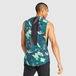 เสื้อกล้ามออกกำลังกาย OEM ผลิตตามสั่งสำหรับผู้ชาย เสื้อผ้าออกกำลังกาย เสื้อกล้ามผู้ชายระบายอากาศได้ดี - Product Image 2