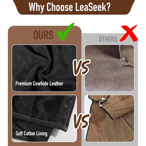 Premium Cowhide Split Leather Welding <b>Work</b> <b>Apron</b> Heat Resistant Flame Retardant Bib <b>Apron</b> Industrial Safety Body Protection - Product Image 4