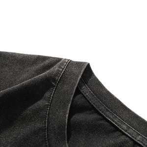 Vêtements amples noirs délavés à l'acide, style moderne classique, coupe oversize, tissu premium, coupe décontractée, tenue tendance, vêtements de sport toutes saisons - Product Image 5