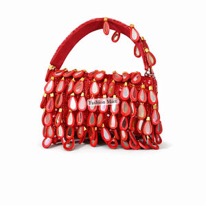 Designer <b>Beaded</b> Mini <b>Handbag</b> With Fringe Bridal And Party Purse OEM/ ODM Wholesale Supplier - Product Image 1