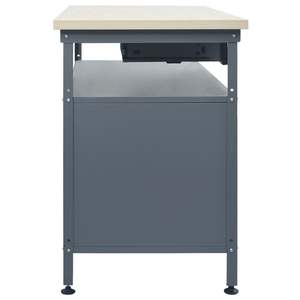 Banc de travail en acier noir 47,2"x23,6"x33,5" avec armoires à outils - Product Image 3