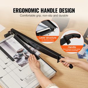 Taglierina a Ghigliottina Professionale da 18 Pollici, Capacità 15 Fogli con Barriera di Protezione/Lama per Formati A3 e A4 - Product Image 4