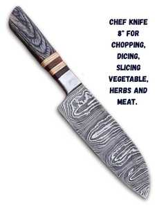 Premium Damascus Steel Chef <b>Knife</b> <b>Set</b> with Wood Handle Design for Home Kitchen Cooking Food Preparation Chef <b>Knife</b> <b>Sets</b> - Product Image 2