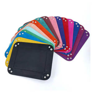 PU Leather <b>Dice</b> Tray LOGO Customized Foldable Storage Box Collapsible Rectangle <b>Dice</b> Case Storage - Product Image 5