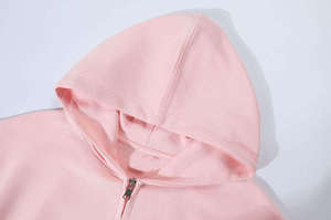 Sudadera con Capucha y Cierre para Mujer, Color Rosa, Corte Regular, Tejido de Algodón, para Otoño - Product Image 2