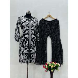 Conjunto de Top y Pantalones Palazzo de Estilo Occidental para Mujer con Adornos de Lentejuelas - Product Image 5