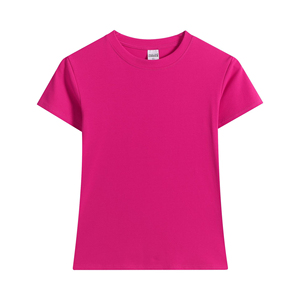Camiseta de Manga Corta con Cuello Redondo para Mujer, 100% Algodón, Informal, Transpirable, Corte Regular, Tejido de Punto Jersey - Product Image 5