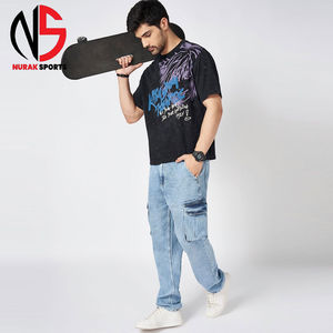 T-shirt personnalisé pour homme, style streetwear, rétro, coupe oversize, en coton épais et respirant, à manches courtes, pour l'été, vente en gros Bulk2026 - Product Image 5