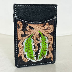 Cartera corta Unisex de diseñador de hoja única con estilo de alta calidad 2025, tarjetero delgado de cuero de vaca con bloqueo RFID - Product Image 6