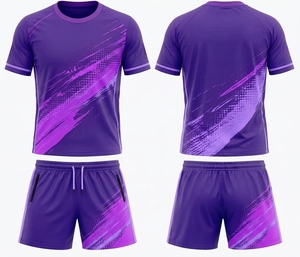 Uniforme de Fútbol Personalizado Transpirable 100% Poliéster de Secado Rápido, Jersey de Fútbol de Alta Calidad con Nombre de Equipo Personalizado y Opciones en Blanco - Product Image 1