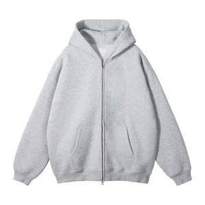 Sudadera con capucha y cremallera para hombre, de forro polar grueso, con bolsillos, estilo oversize. - Product Image 6