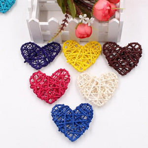 Woven rattan heart romantic theme decoration wholesale decor hearts top quality holiday <b>ornament</b> - Product Image 1