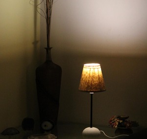 Luxury Indoor 100% Hemp Fiber Organic Paper <b>Lamp</b> Handmade <b>Table</b> <b>Lamps</b> with Sandwiched Recycled Cotton Thread - Product Image 4