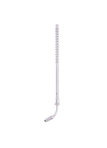 Tubo de succión Poole con vástago curvo, instrumento quirúrgico de succión de acero inoxidable para una evacuación eficiente de fluidos - Product Image 2