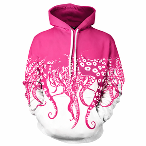 Trendy <b>Men's</b> Custom <b>pink</b> octopus print <b>hoodie</b> Breathable Eco-Friendly Quick Dry Winter Hoodies OEM Service Fashionable <b>hoodie</b> - Product Image 1