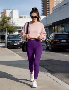 Premium Womens Fitness Tights High Waist Elastic <b>Leggings</b> Yoga Gym Running Workout Pants Slim <b>Shape</b> Activewear 100% Cotton Quick - Product Image 4