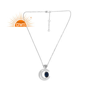 Offre spéciale collier avec pendentif en argent sterling et topaze bleue de Londres fabricant de bijoux personnalisés - Product Image 3