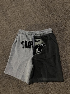 Most Selling 2026 Split Color Block French Terry Sweat <b>Shorts</b> <b>Towel</b> Patch Graphic Casual <b>Shorts</b> Unisex with Custom Logo - Product Image 2