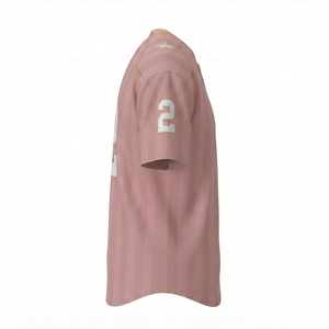 Maillot de football rayé rose personnalisé style vintage numéro 29 – Vêtements de sport en gros pour équipes sportives – Fabricant d'uniformes - Product Image 2