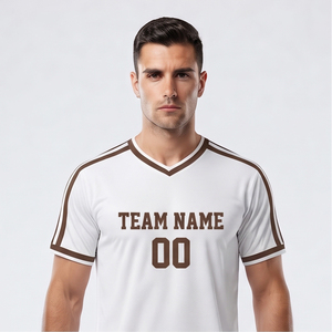 Ensemble de maillots et shorts de football 100 % polyester pour équipe sportive, avec nom et numéro, unisexe - Product Image 4
