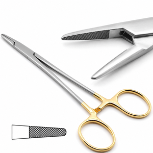 Porte-aiguille chirurgical Durogrip Baby Crile Wood en carbure de tungstène, 6 pouces, en acier inoxydable, réutilisable, certifié CE - Product Image 1
