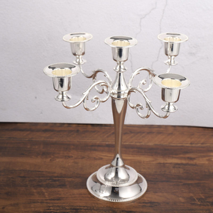 European Metal Candle Holder 5 Arm Metal Candle Holder Candelabra Retro Candlestick Holder - Product Image 5