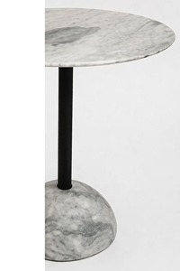 Mesa de Centro Moderna con Tapa de Mármol y Base de Metal, Mueble Decorativo para Sala de Estar, Mesa Auxiliar - Product Image 2