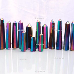 Pointe de cristal en quartz Angel Aura en forme de cœur extra large |   Ensemble de Pierres Précieuses en Quartz Aura Violet pour la Guérison (Vente en Gros) - Product Image 6