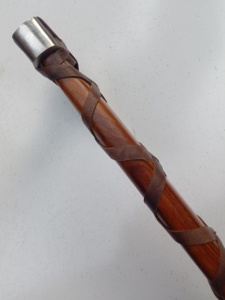 Handmade <b>Axe</b> Carbon Steel Blade Wood <b>Handle</b> With Leather Sheath Outdoor Knife - Product Image 5