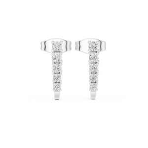 Spark Swing 14K oro plata esterlina Cubic Zirconia Stud pendientes para mujeres niñas uso diario hipoalergénico - Product Image 5